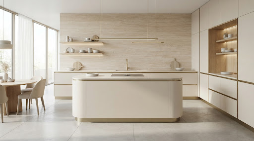 Minimal ivory kitchen